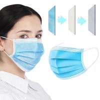 CE GMP disposable non woven 3 ply surgical face mask , disposable mask