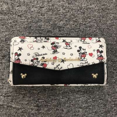 Disney FAMA BSCI SEDEX Audited Supplier Wallets Cartoon Character Cartoon Pattern Printing PU Coin Purse Women Long Wallet