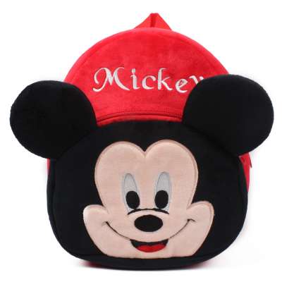 Disney Audited Bag Backpacks Mickey Mouse Keychain Plush Toys Metal Ring Cover Holder Shoulder Bag Cartoon Disney Bag For Kids