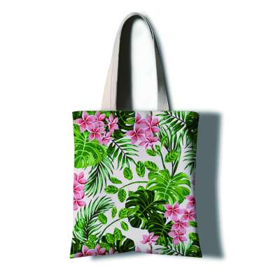 2020 New Fashion Full Color Printing Shopping Bags Cotton  Totes Bags For DIY painting Custom blank logo printed Canvas Bag